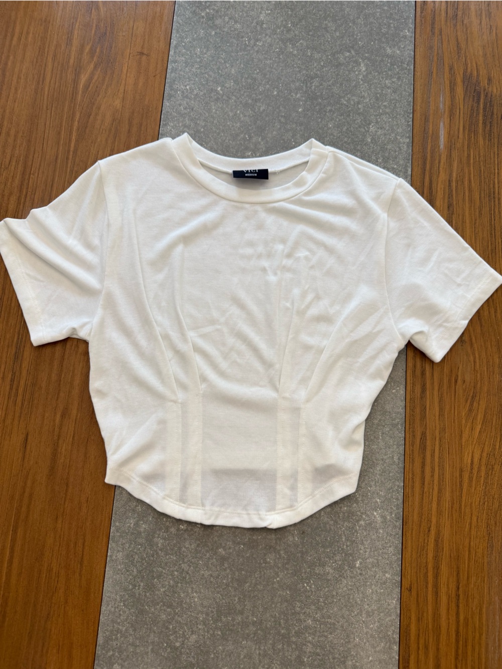 Vici White Short Sleeve Knit Top